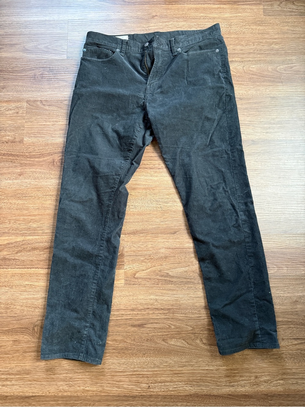 GAP Black Corduroy Straight-Leg Pants